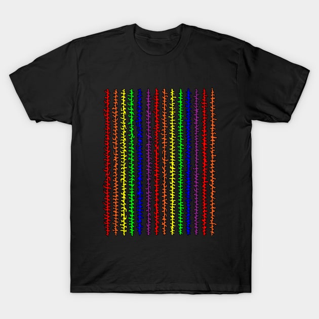 Rainbow Lines T-Shirt by NightserFineArts